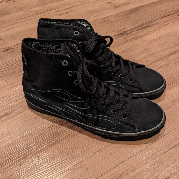 Vans Other - Vans Ferris Hi Black Gray Line Flame
